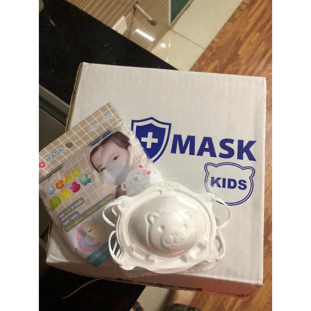 SẺT 3C KT GẤU TRẮNG UNI MASK CAO CẤP CHO BÉ (1-5T)