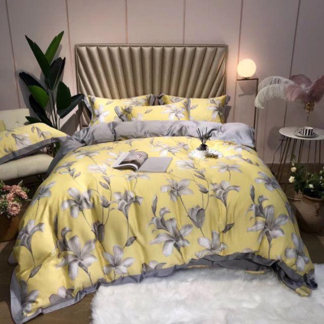 Bộ chăn ga gối lụa tencel 4 món cao cấp
