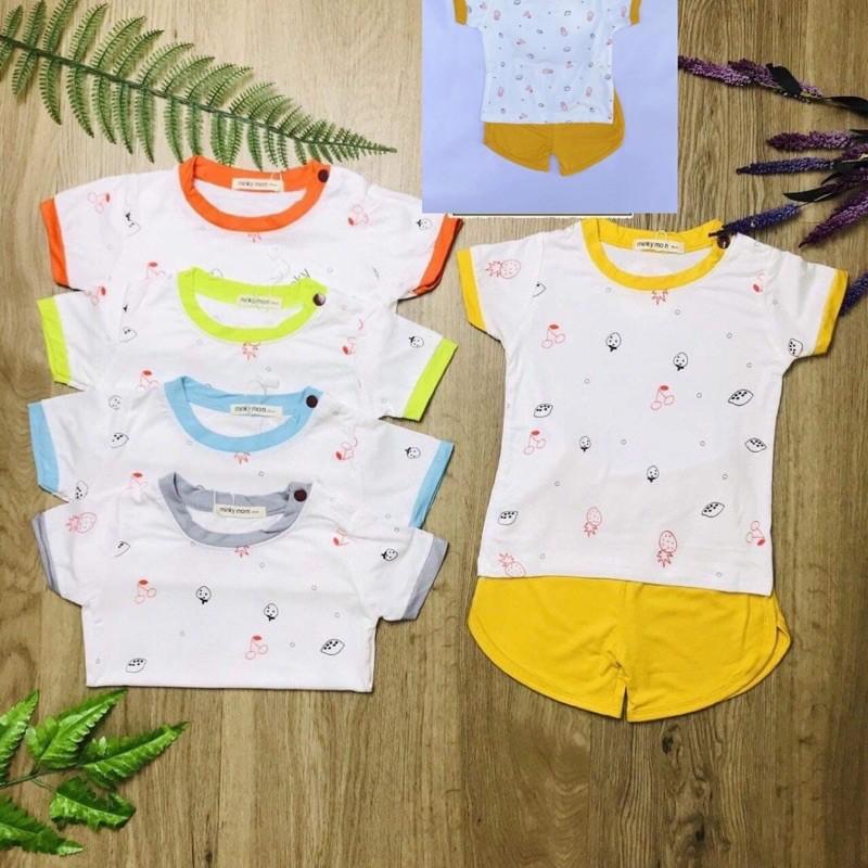 Bộ cổ tròn quần xéo co giãn mềm mịn siêu xinh cho bé có video ở cuối