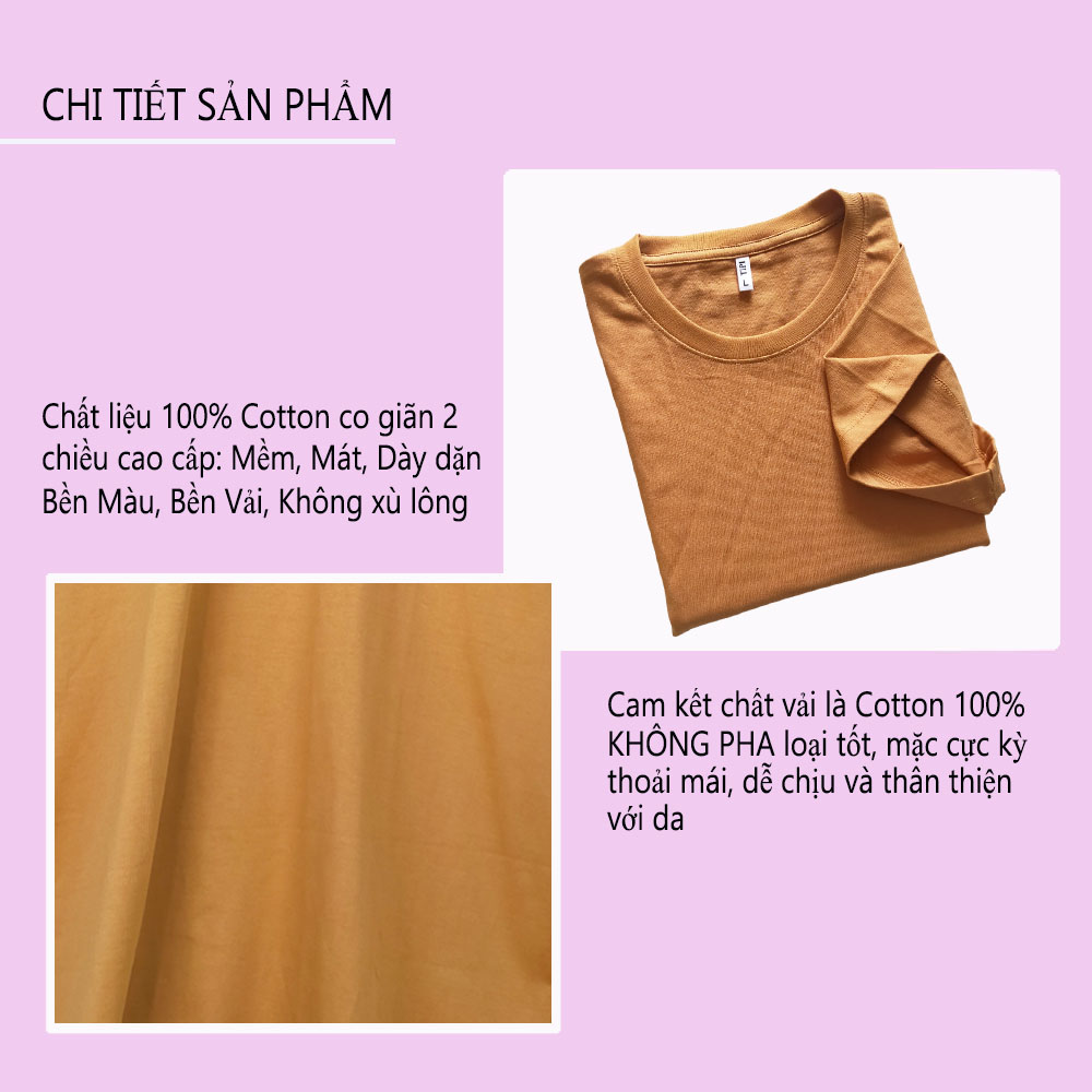 Áo thun nam màu cafe sữa chất liệu 100% cotton dày dặn co giãn tay ngắn