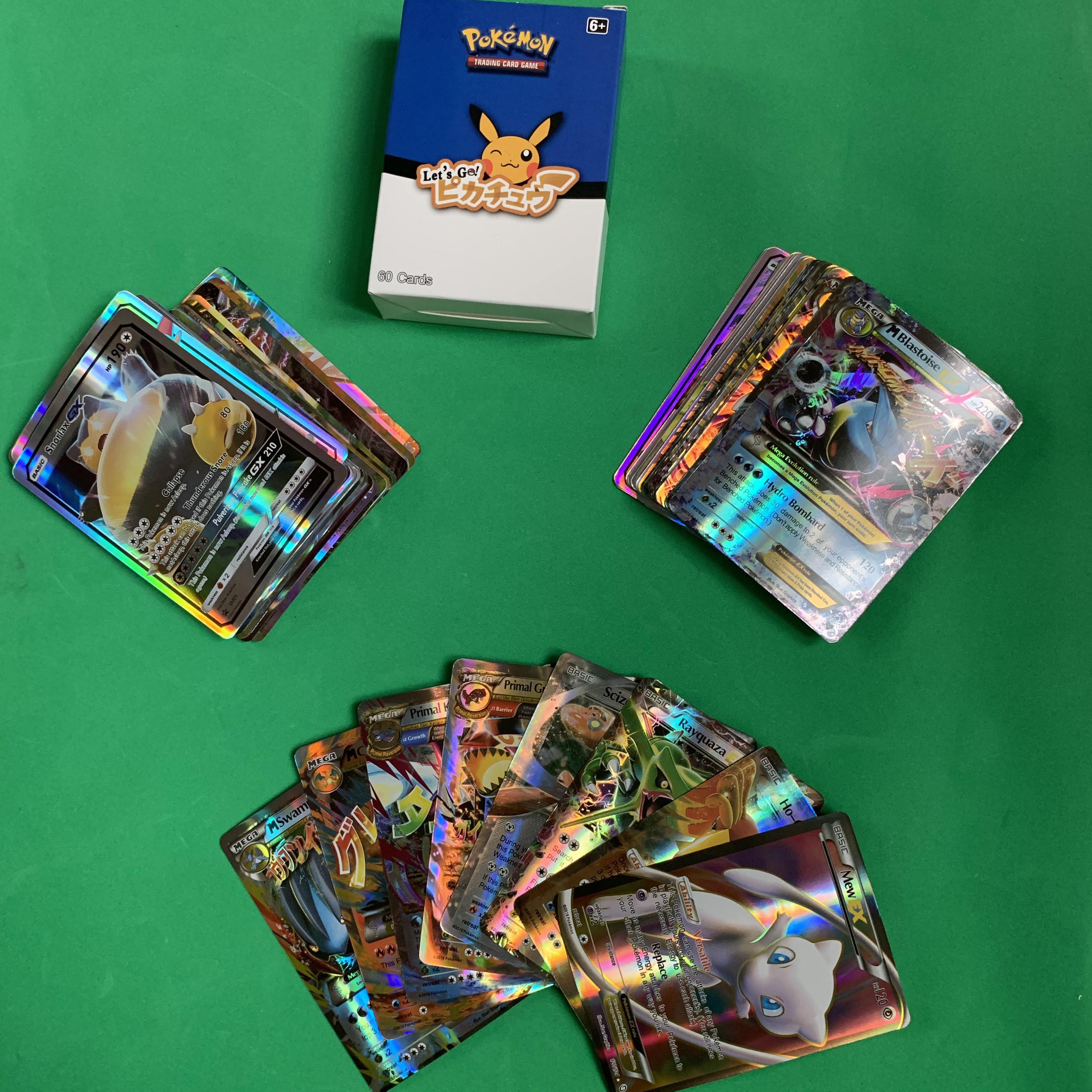 Bộ Thẻ Bài Pokemon 60 Thẻ (20Ex+20Gx+20Mega) Chơi Đối Kháng New Đẹp