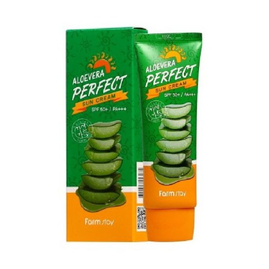 Kem Chống Nắng Tính Chất Nha Đam Aloevera Perfect Sun Cream SPF50+ PA+++ 70g - Hàng Chính Hãng