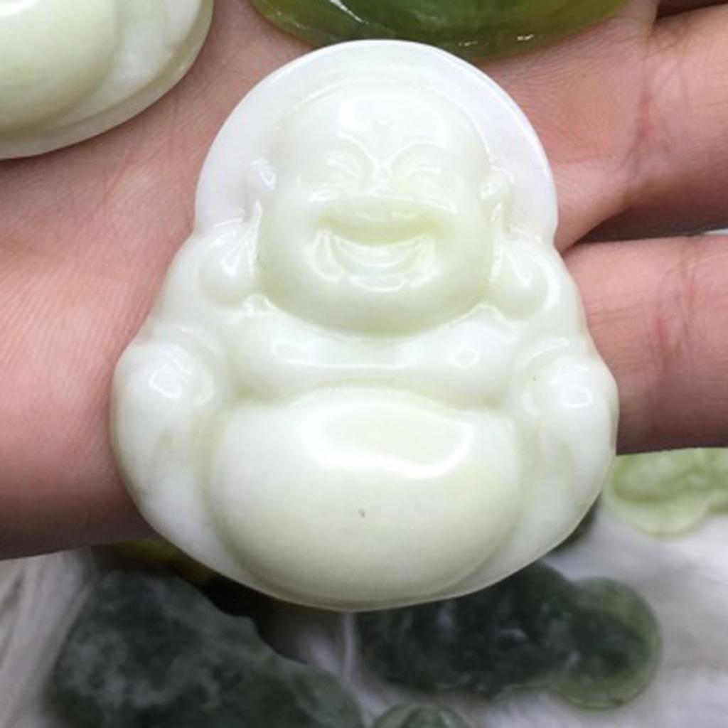 MẶT PHẬT DI LẶC NGỌC THẬT DÂY CHUYỀN ĐEO CỔ CHO CÁC MỆNH KIM MỘC THỦY HỎA THỔ