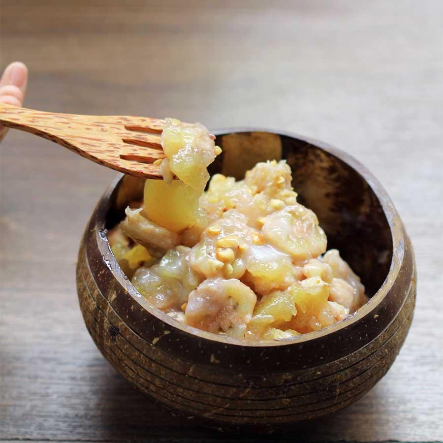 Tô gáo dừa khắc hoa văn Cyg