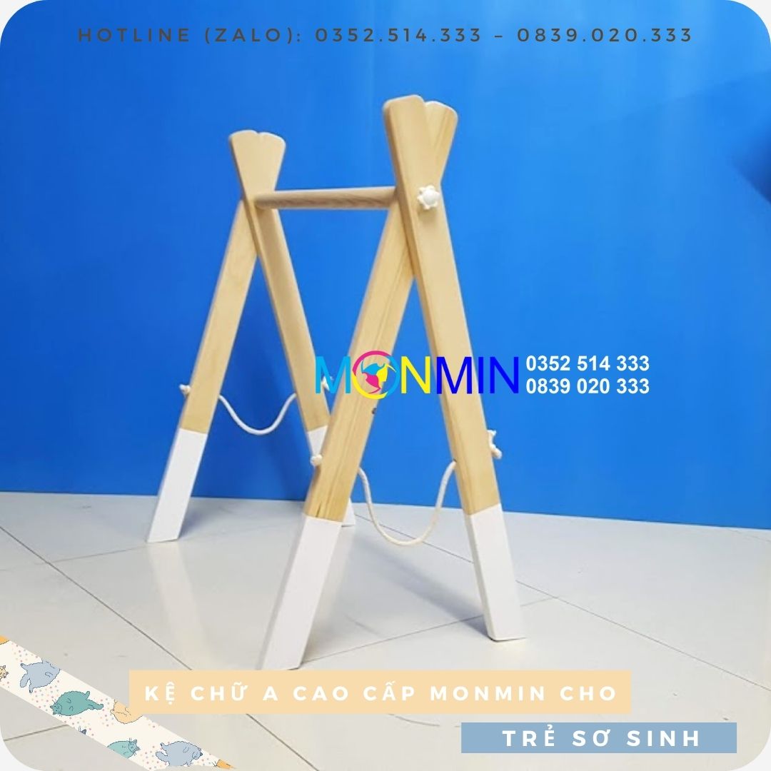 Kệ chữ A bằng gỗ Monmin - Chuẩn Montessori - chất lượng cao