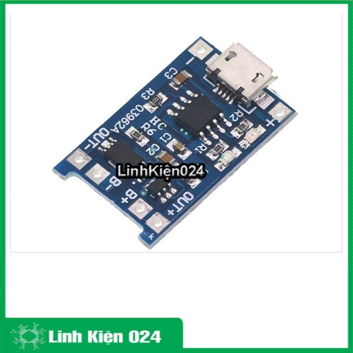 Mạch Sạc Pin Lithium TP4056 1A Micro USB V2 - Có IC Bảo Vệ Quá Dòng, Quá Áp