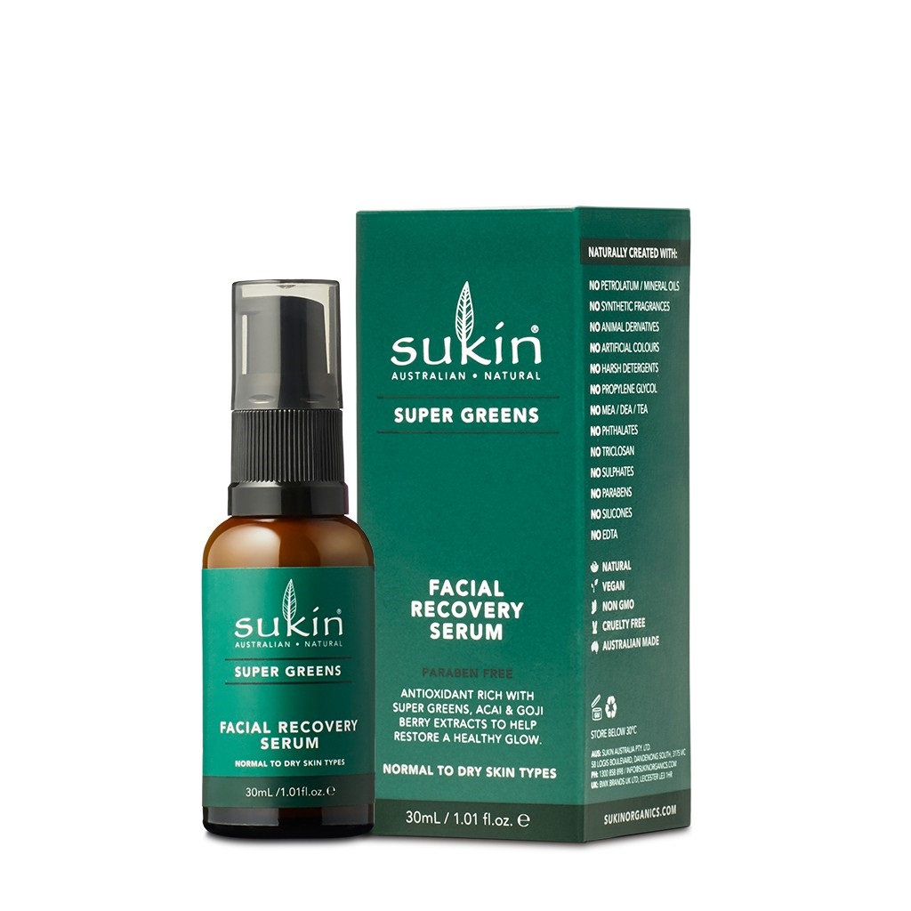 Serum phục hồi da Sukin Super Greens Facial Recovery Serum 30ml