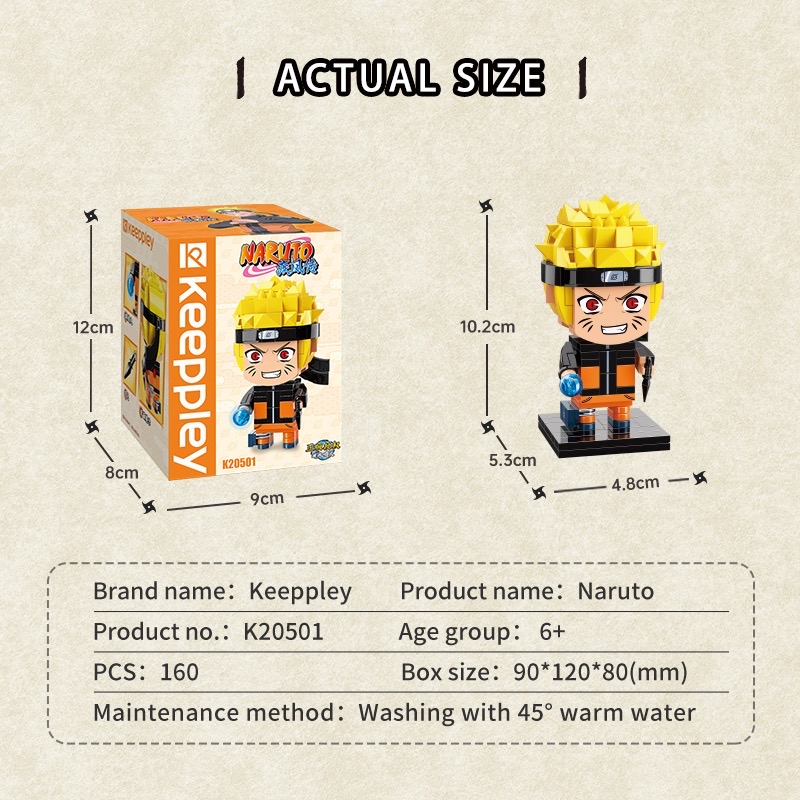 Đồ chơi lắp ráp xếp hình Keeppley - Nhân vật Naruto Sasuke Sakura Kakashi - Dành cho bé trai từ 6 tuổi