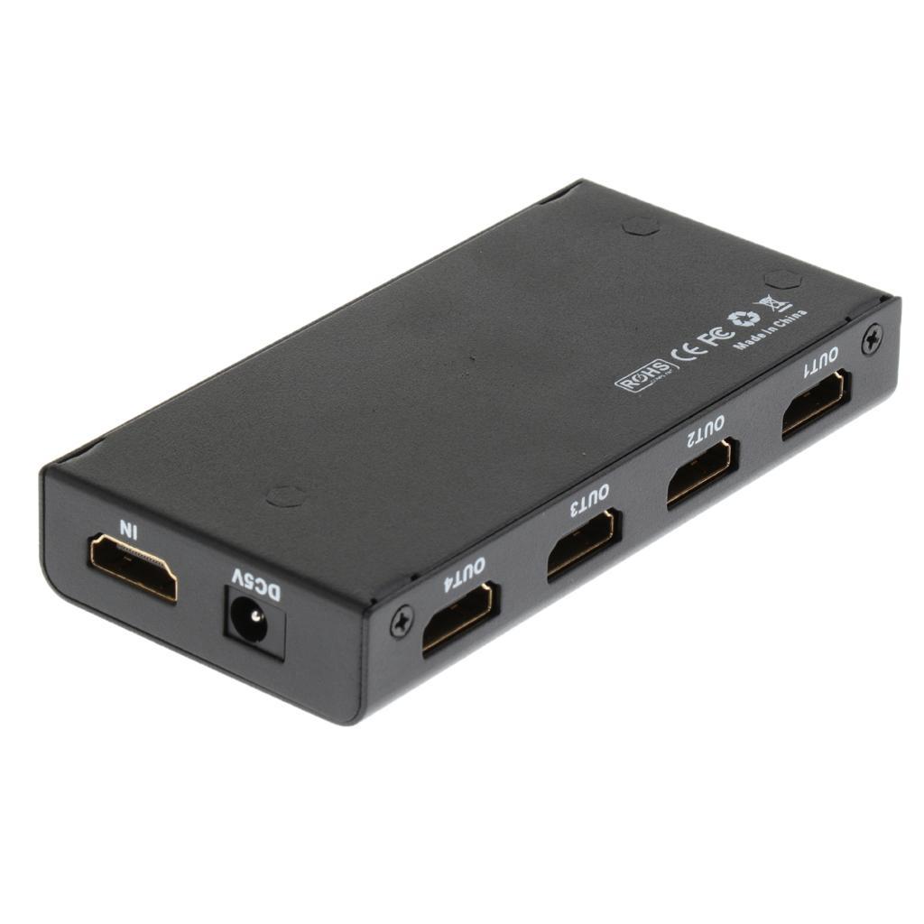 4K 1x4 Splitter Full 1080P Amplifier Switch 1 Fit for HDTV