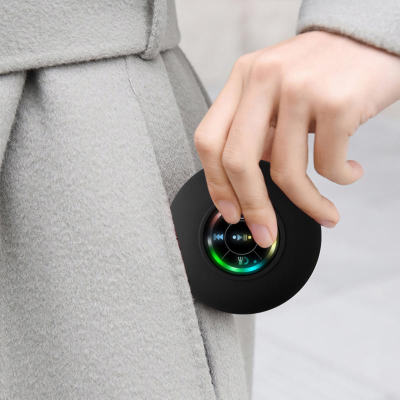 Loa Bluetooth mini Phòng tắm chống nước Âm thanh Loa vòi hoa sen không dây Đèn RGB cho điện thoại Soundbar Loa ô tô rảnh tay Màu sắc: đỏ
