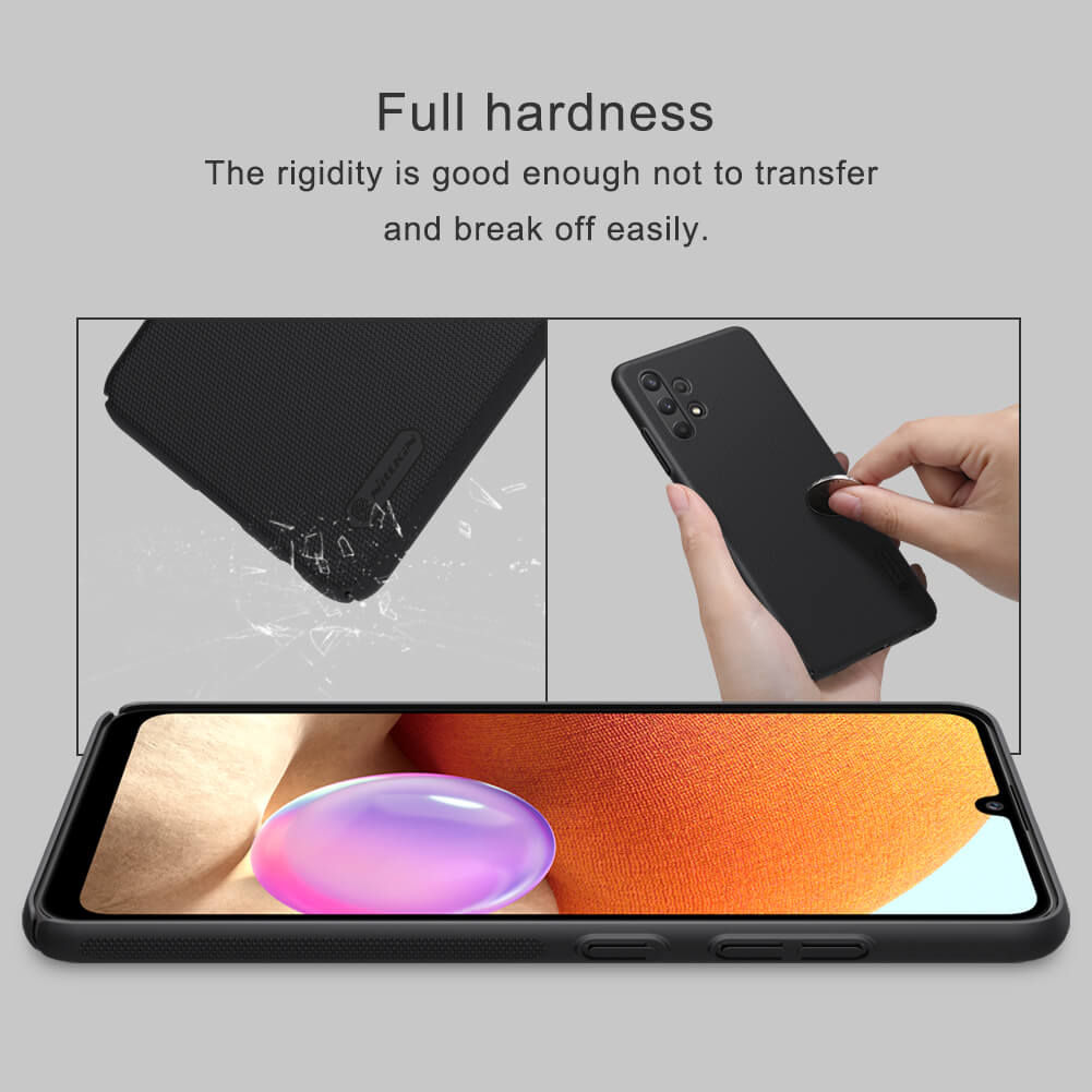 Ốp Lưng Sần cho Samsung Galaxy A32 4G chống sốc cực tốt hiệu Nillkin Super Frosted Shield - hàng nhập khẩu