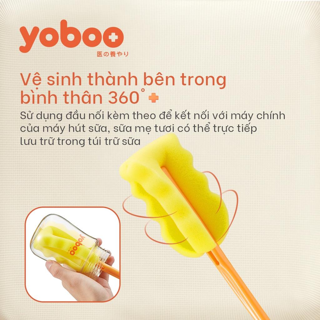 Bộ 2 bàn chải làm sạch bình sữa cho bé Yoboo YB-0029 bằng xốp polyurethane mật độ dày, không xơ vữa - Hàng chính hãng