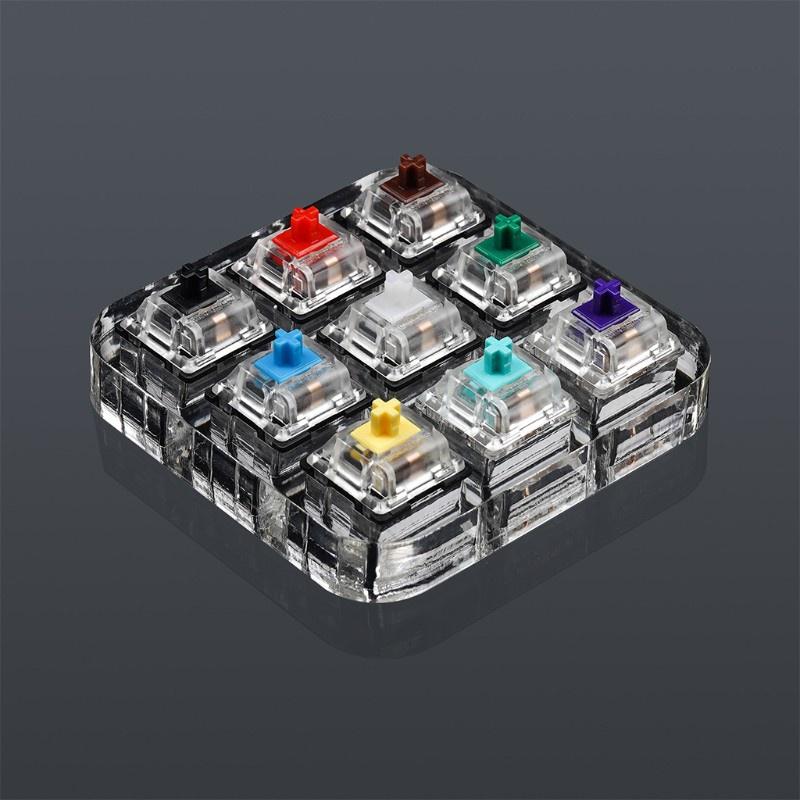 HSV 9 Key Caps Translucent Keycaps Testing Tool Gateron MX Switches Keyboard Tester Kit G Shaft Clear Keycaps Sampler PCB Mechanical Keyboard