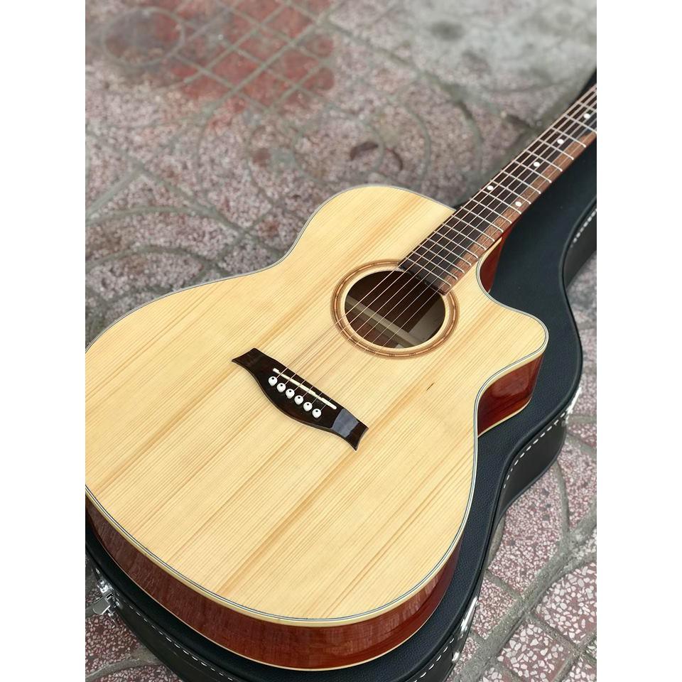 Combo Đàn guitar HD-11SV (bao da cao cấp 3 lớp capo phím gẩy dán chống trầy )