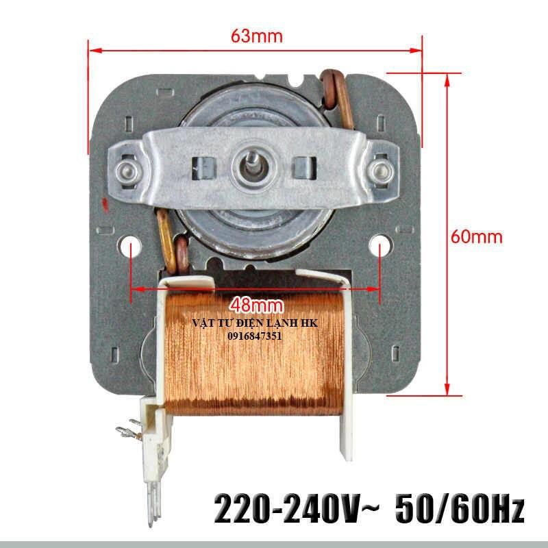 Motor động cơ quạt tản nhiệt lò vi sóng - lò nướng loại 2 chân - 3 chân cắm - quạt LVS