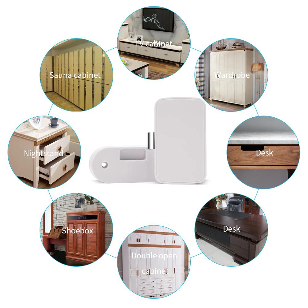 Khóa ngăn kéo ứng dụng BT thông minh, Thiết kế dán,iết kiệm điện,Giám sát thời gian thực
