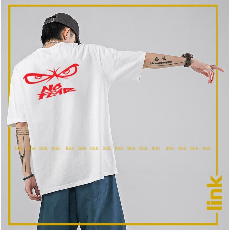 Áo tay lỡ NO FEAR trước sau dáng rộng nam nữ unisex