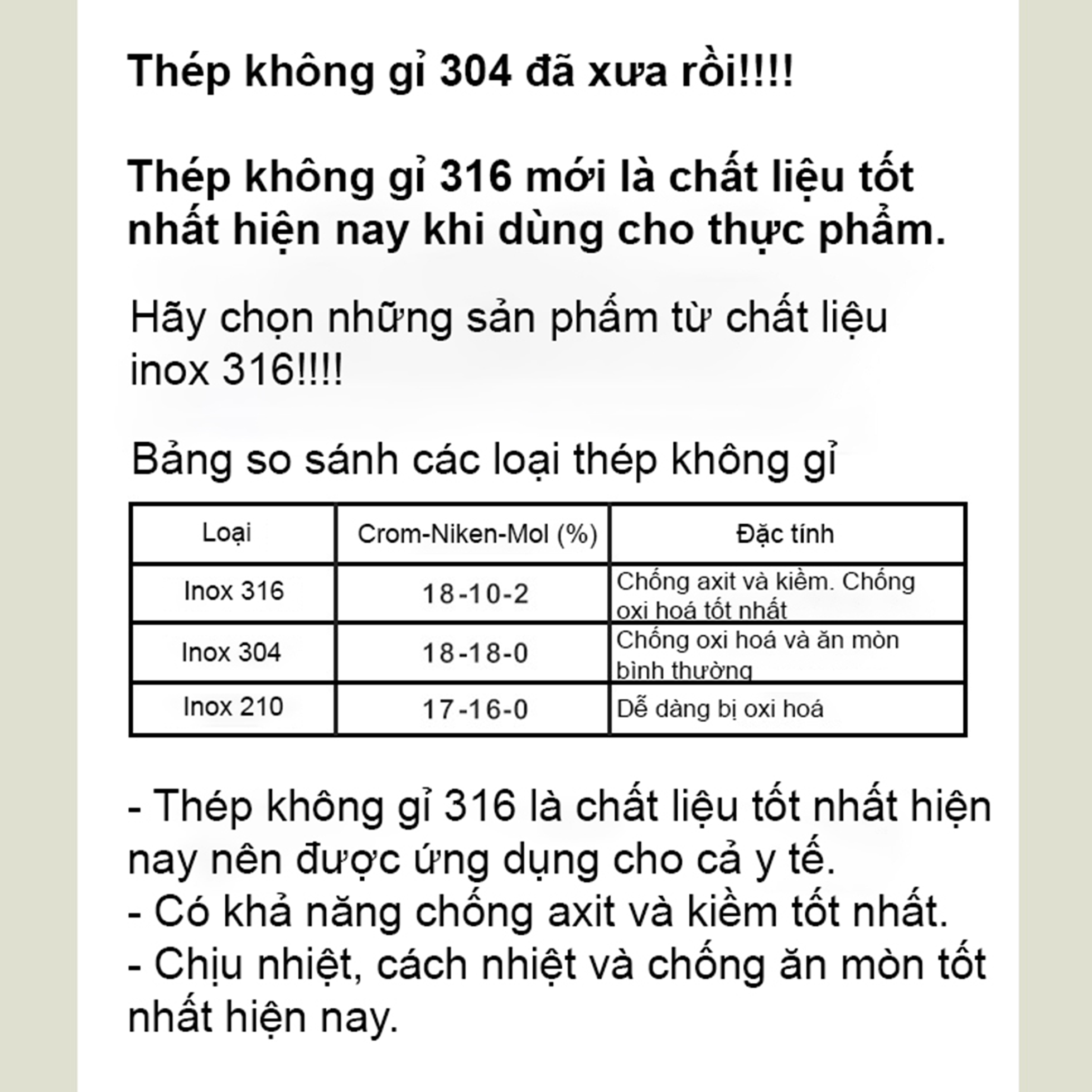 Tô Inox SUS316 Hai Lớp Cách Nhiệt, Thiết Kế Nhẹ Và Sang Trọng, Mặt Trong Được Xử Lý Điện Phân Rất Đẹp