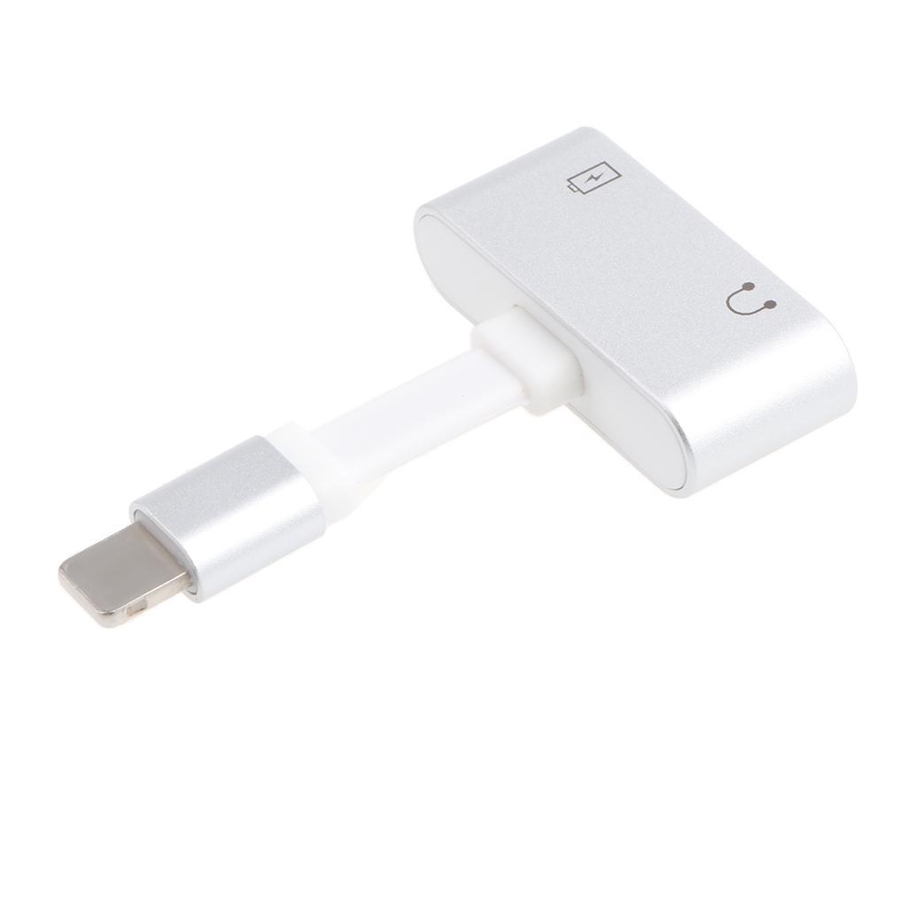 Dual Headphone Jack Audio Charge Adapter For IPhone 7 8 8Plus