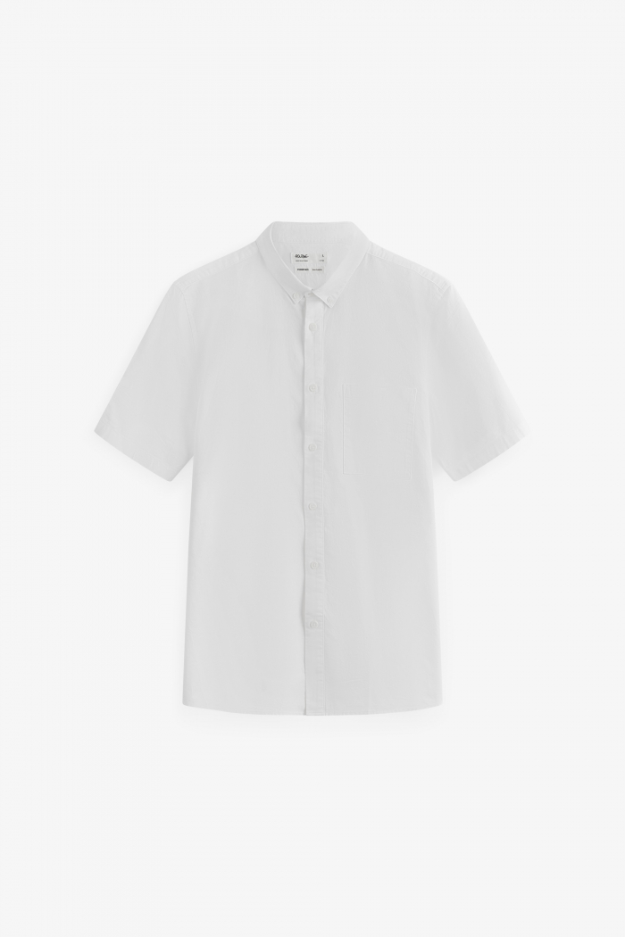 ÁO SƠ MI NAM TAY NGẮN OXFORD ROUTINE FORM FITTED - 10F22SHS002CR1 | LASTORE MENSWEAR