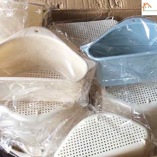 Phễu Lọc Rác Bồn Rửa Chén, Đựng Miếng Rửa Bát Thông Minh Hình Tam Giác