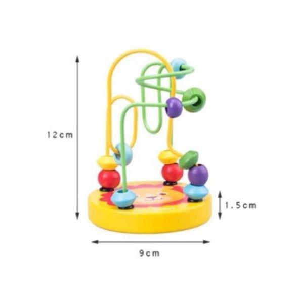 Combo sét 4 món đồ chơi - luồn hạt - con sâu gỗ - đàn gỗ 8 thanh - cầu vồng - giúp bé phát triển thông minh