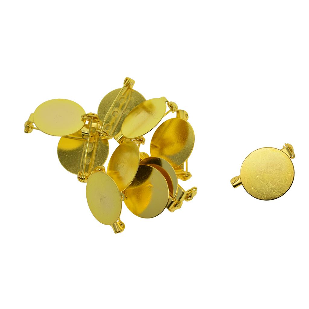 10Pcs Metal Butterfly Clutch Tie Tacks Pin Back Replacement Blank Pins for Craft Making, Gold