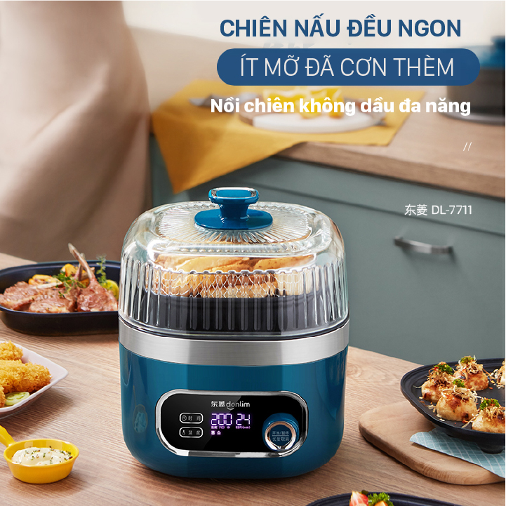 Nồi Chiên Không Dầu DONLIM (2,5L) - Hàng Chính Hãng