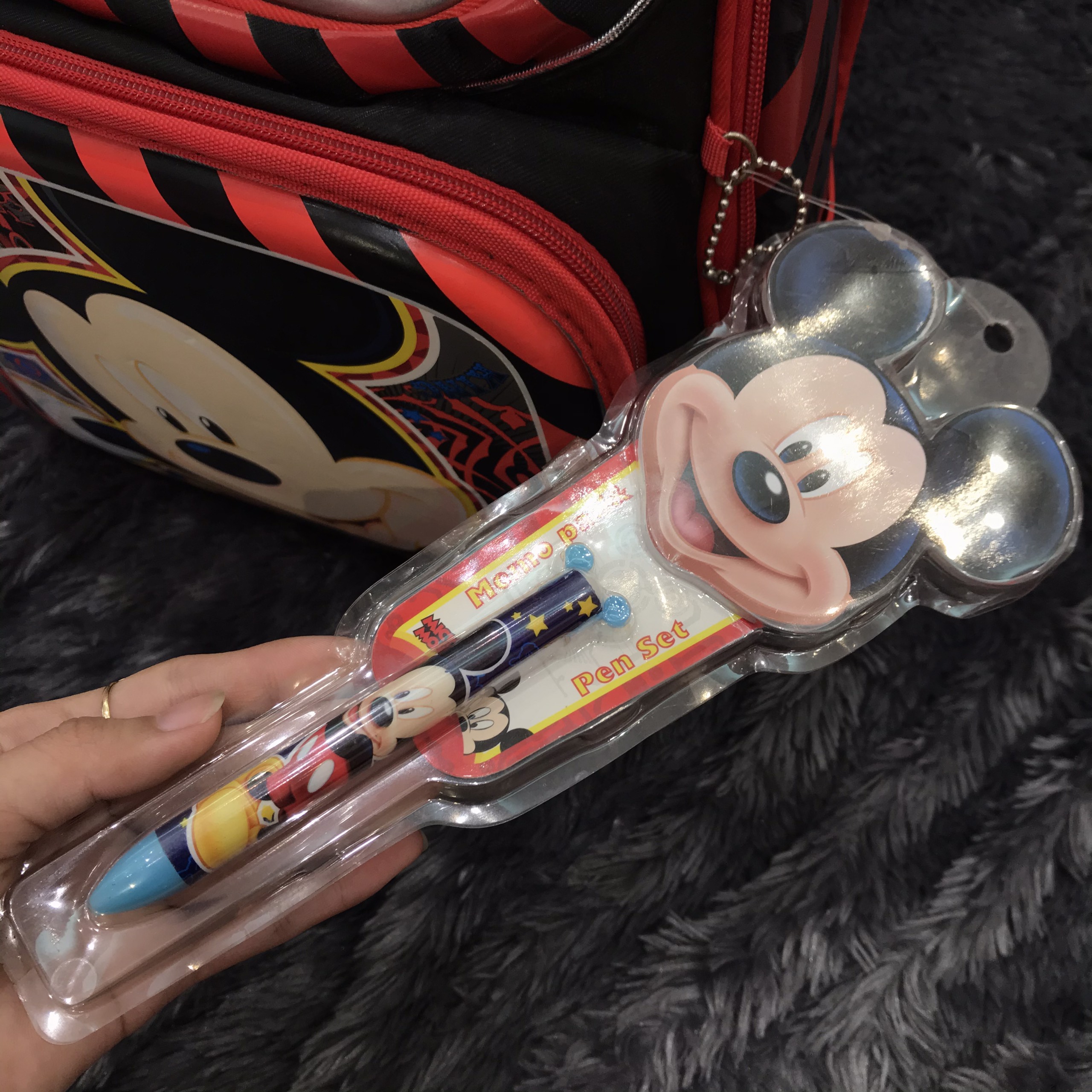 Balo chống gù lưng cao cấp 4 ngăn hình Mickey Mouse - BLCGLM