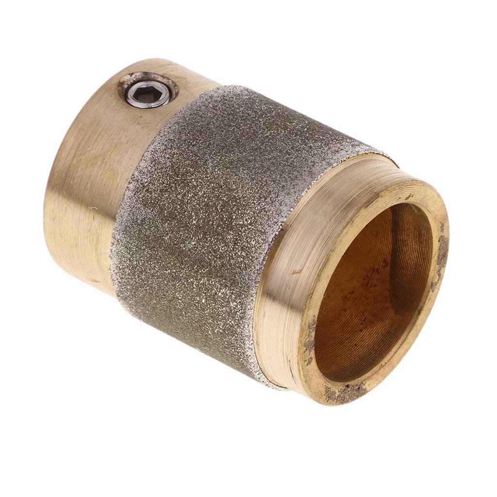 2 Pieces Grinder Head Brass Core Standard Grit Stained Glass Grinder Bit Head For Glass Stone Grinder Machine Tools