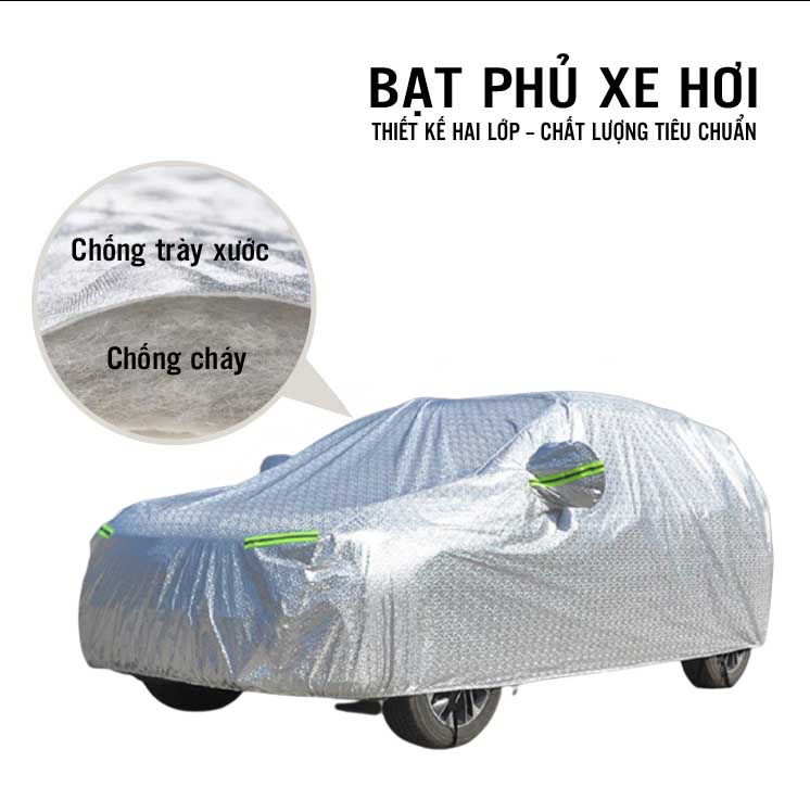 Bạt Phủ Ô tô dành cho các loại xe 4 Chỗ, 7 Chỗ, Bán Tải - Hàng Chính Hãng - Quà Tặng Cây Thông Thơm Treo Xe