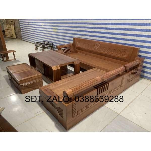 Sofa góc L tay tròn xoan đào BG040 giá thật