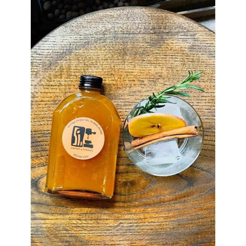 5 Chai Thủy Tinh Đựng Nước 250ml, Đựng Trà Sữa, Detox, Chai Vuông, Thuỷ Tinh Topbanchaynhat