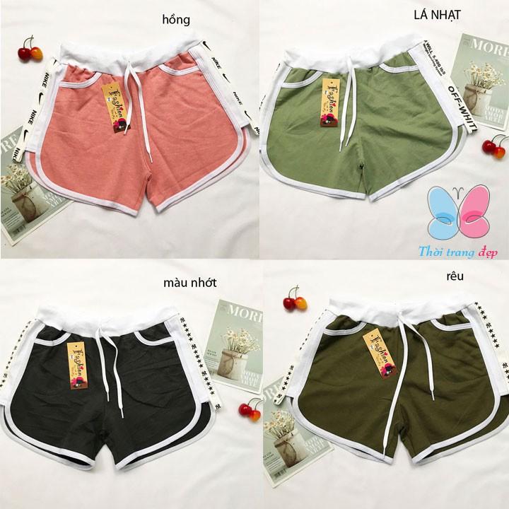 Quần đùi nữ từ 45-53kg - quần sọt short nữ thun da cá lưng trắng, cho bạn gái năng động