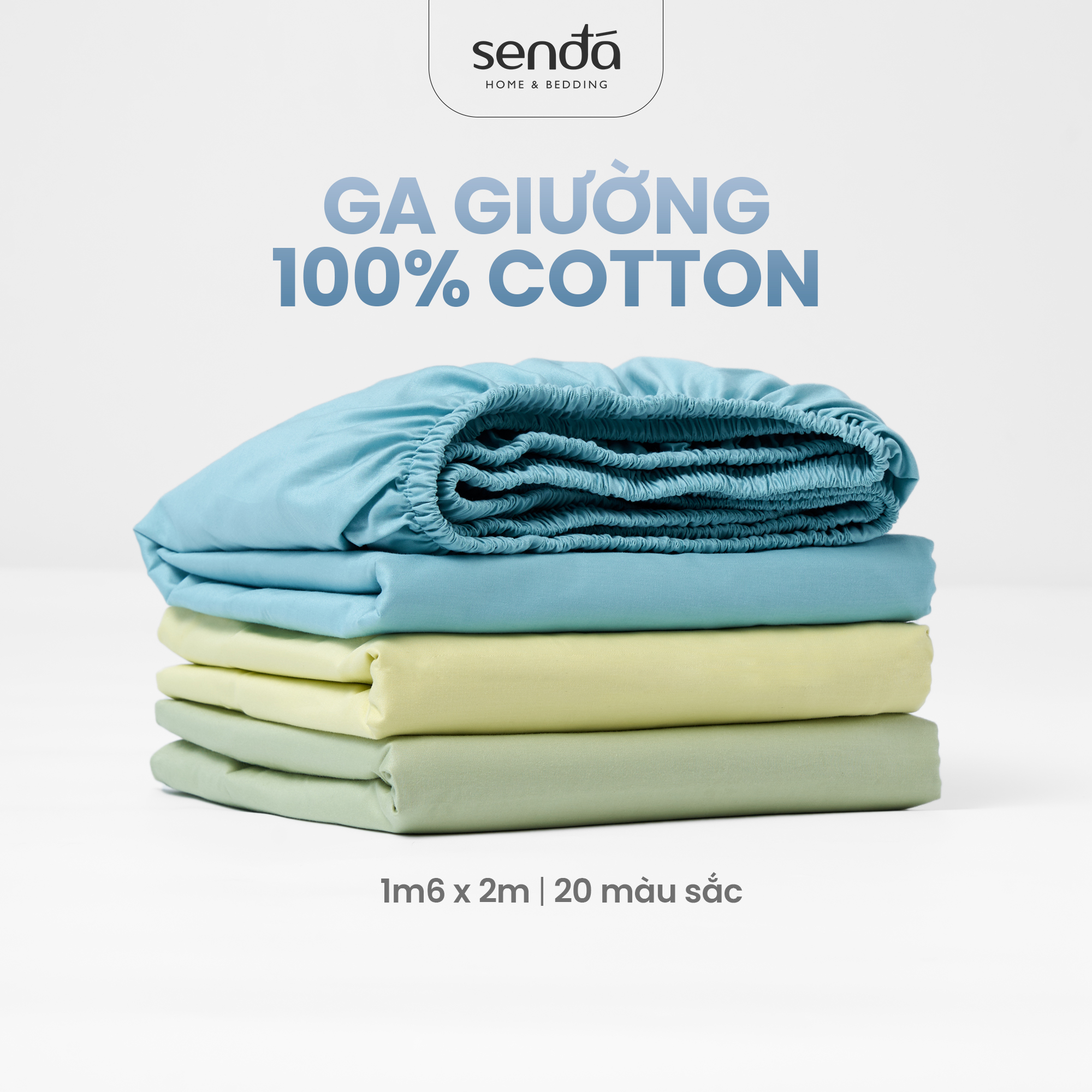 Ga giường 1m4 Cotton Twill Hàn Quốc Sen Đá Home Bedding cao cấp trơn màu, drap bo chun trải nệm, ra đệm 1m4x2m 1m4x1m9