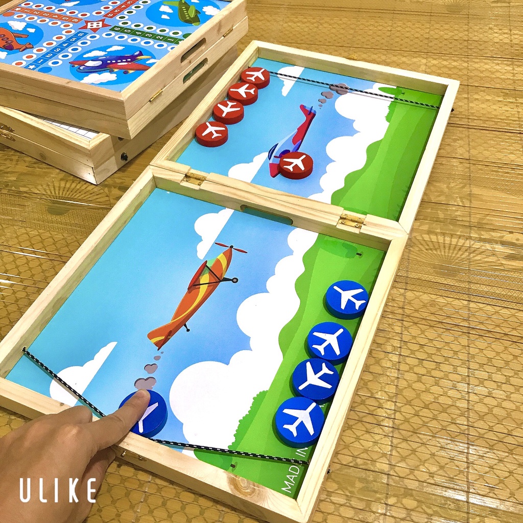 BỘ cờ đa năng 3 trong 1:cờ búng , cờ caro, cờ cá ngựa - BOARD GAME