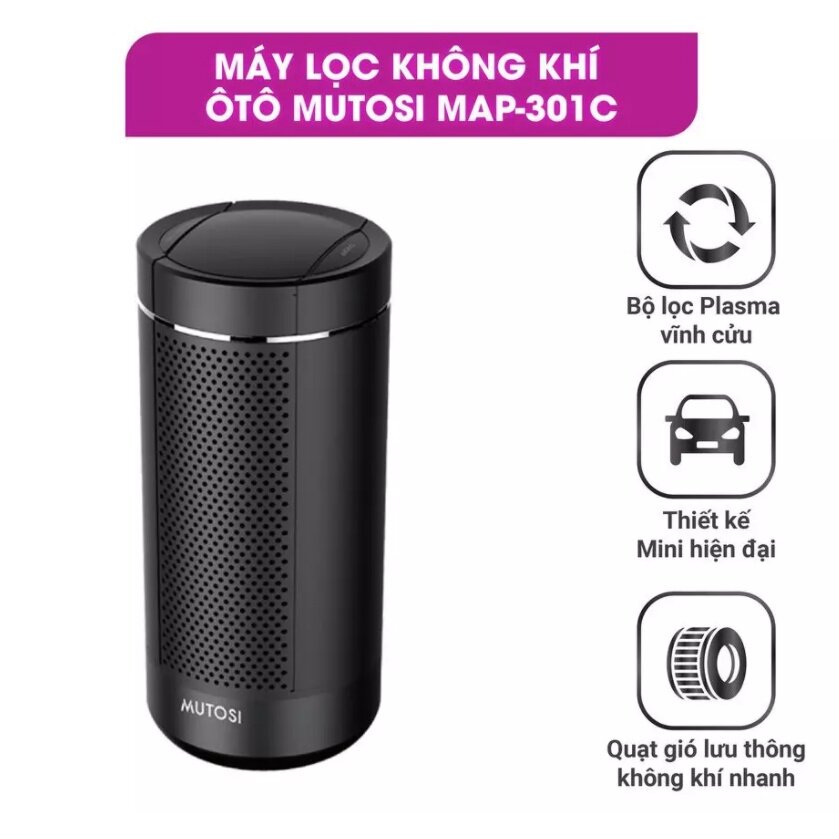 Máy lọc không khí ô tô mini – Công nghệ Plasma - MUTOSI MAP-301C