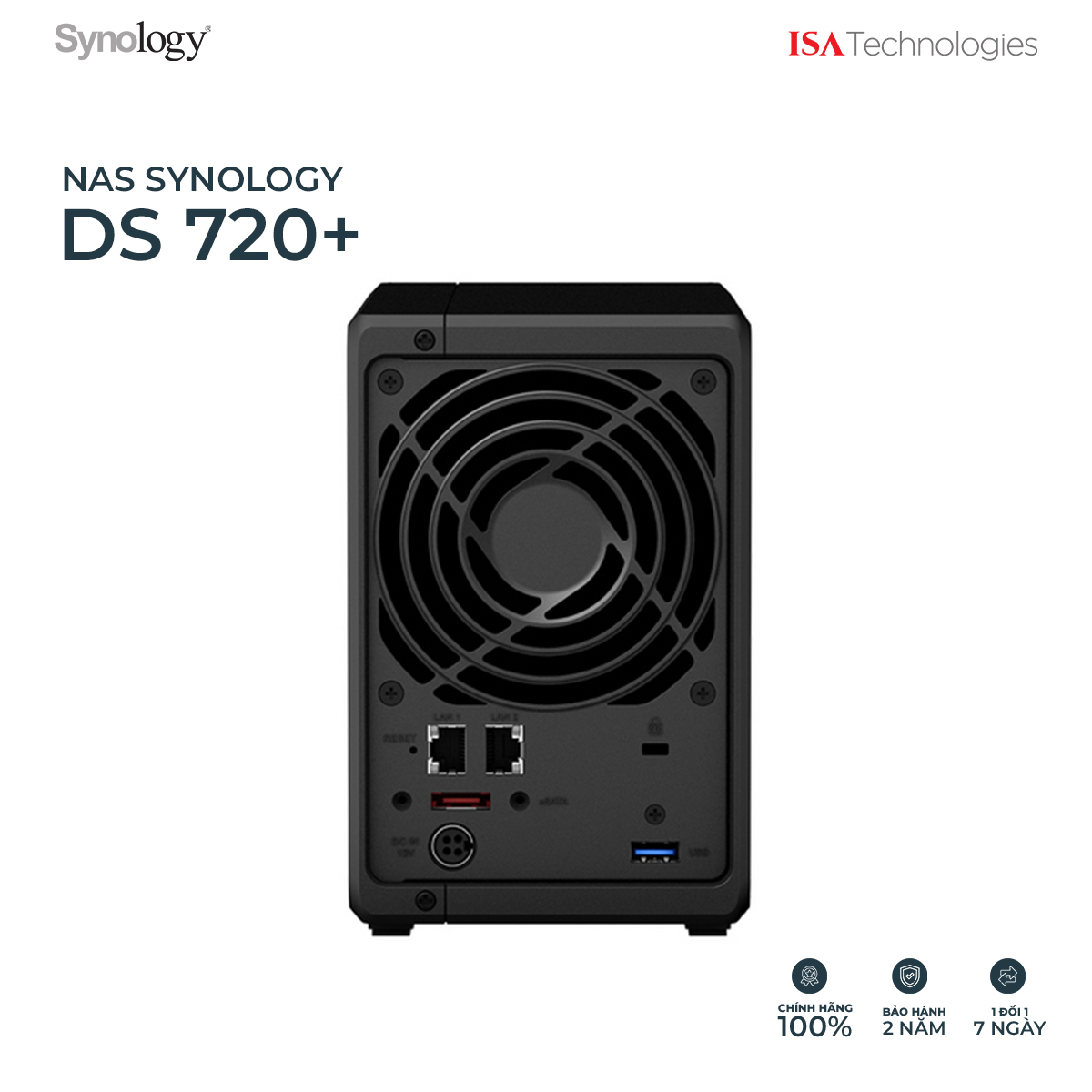 Thiết Bị Lưu Trữ Synology DiskStation DS720+ Hàng Chính Hãng