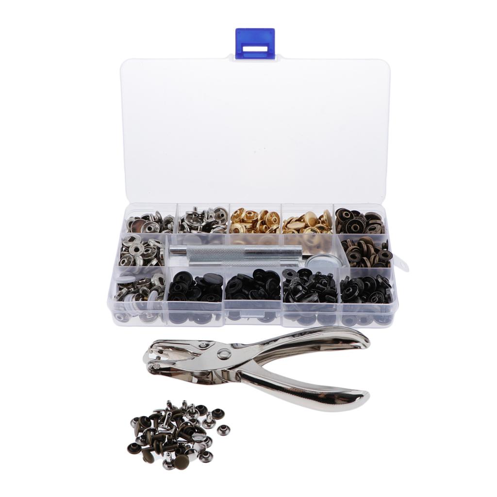 146 Bộ May Snap Ốc Vít Popper Báo Chí Đính Nút Da Dụng Cụ