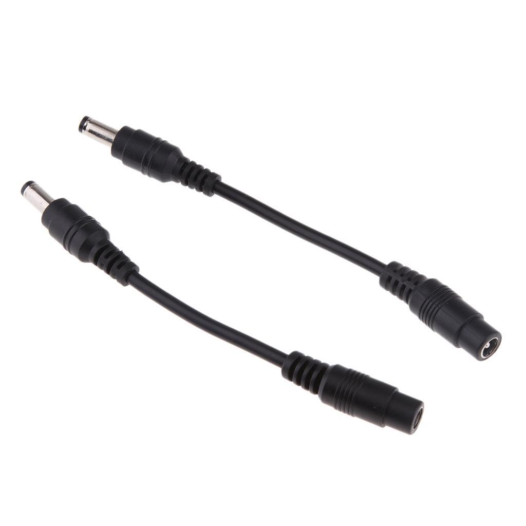 2Pc DC Power 5.5x2.1mm Female To 5.5mmx2.5mm Male Adapter Cable