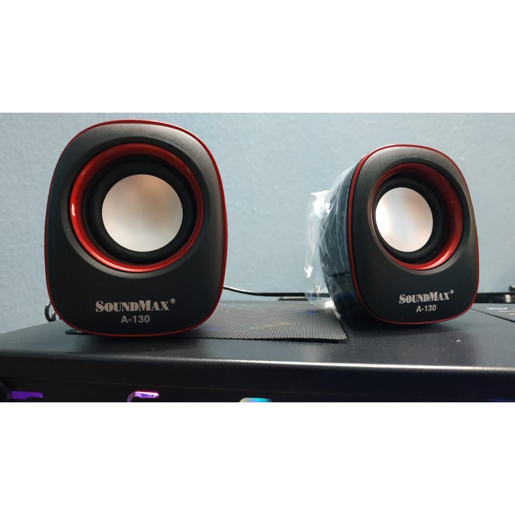 Loa SOUNDMAX A130 (2.0) 6W màu Xanh / Đỏ (model A-130)- Hàng Chính Hãng