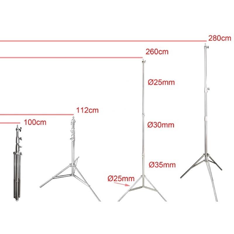 Chân Đèn Inox Lớn - J288S 2,8m