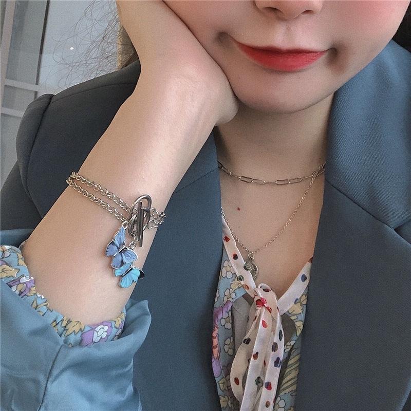 Vòng Tay Hình Bướm Xanh Thời Trang Cá Tính