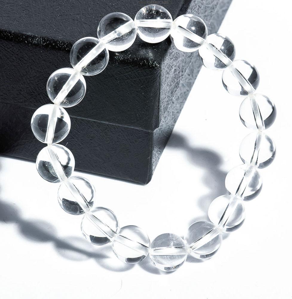 Vòng Tay Đá Thạch Anh Trắng (Clear Quartz) - BCLQ01 - Size 08mm, size 10mm - Phù hợp với cổ tay nữ - Cam kết đá tự nhiên không qua xử lí - Có kèm dây và hạt dự phòng - VIETGEMSTONES