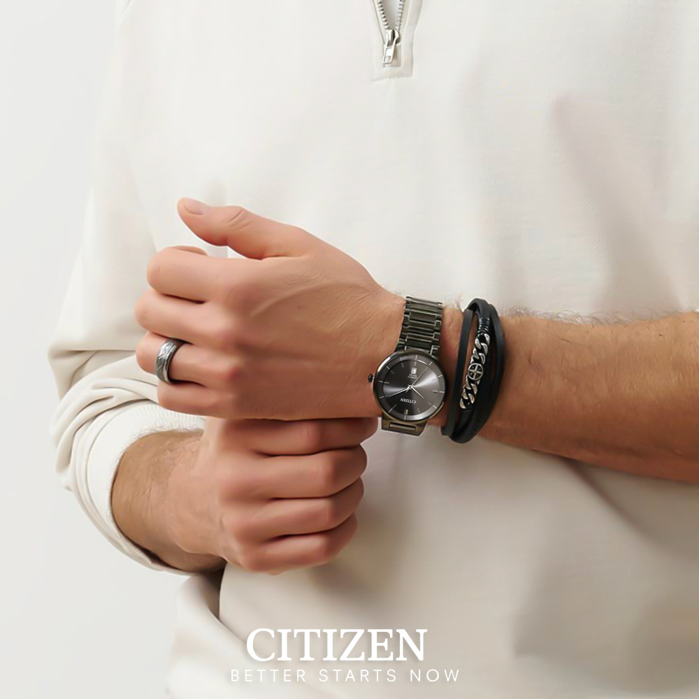 Đồng Hồ Nam Citizen Dây Thép Không Gỉ BI5127-51H - Mặt Đen (40mm)