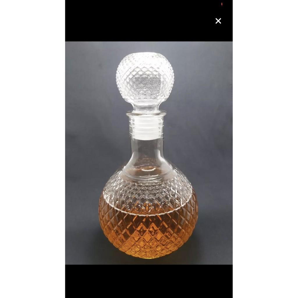 Bình Thủy Tinh 500ml Sang Trọng - Bình đựng ruou thủy tinh đẹp