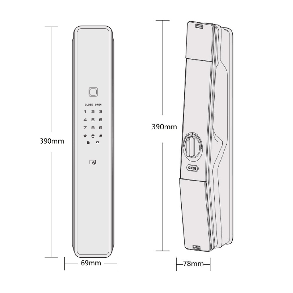 Khóa điện tử Hafele PP9000 (912.05.691)