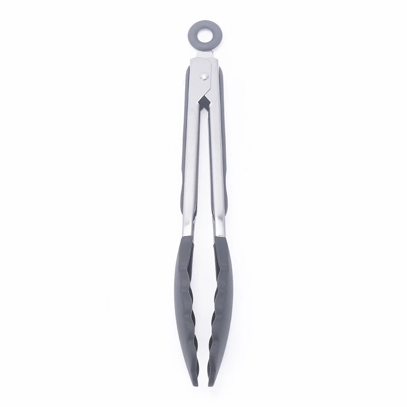 Kẹp Gắp Thức Ăn Chống Dính Tay Cầm Thép Không Gỉ Đầu Silicon Dễ Sử Dụng Dài 27.5cm