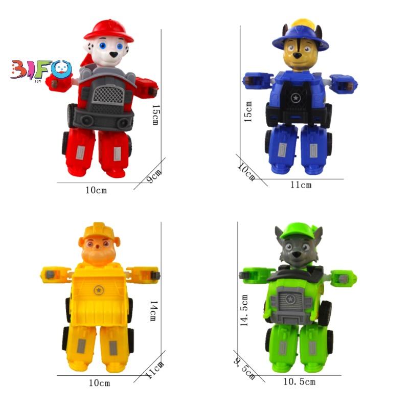 Bộ 4 đồ chơi biến hình biệt đội xe những chú chó cứu hộ Paw Patrol