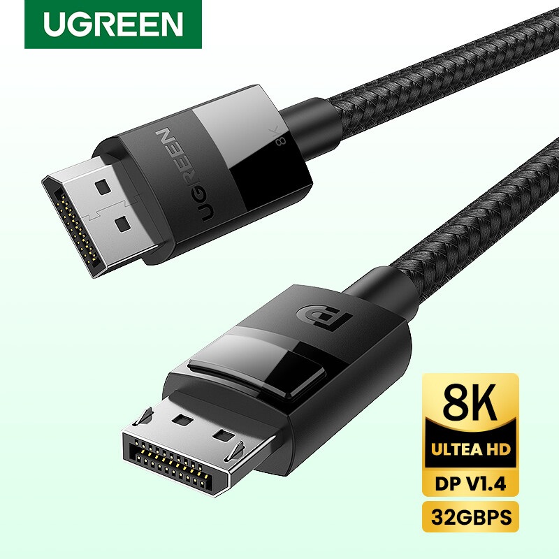 Cáp Displayport 1.4 dài 2M hỗ trợ 8K@60Hz Ugreen cao cấp - hàng chính hãng